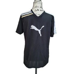 Puma Sport Short Sleeve Men Black Tee Shirt - Size Medium